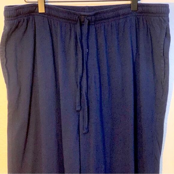AMAZON ESSENTIALS Flannel Pajama Pant XL Navy Blue Elastic pull string Straight. - Picture 3 of 9